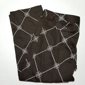 LOFT Embroidered Casual Capris Spandex Blend 8